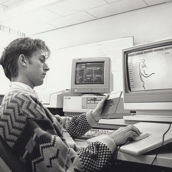 Werken met de computer jaren '90 Grafisch Lyceum Amsterdam