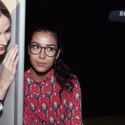 Twee studenten Filmacteur acteren voor camera